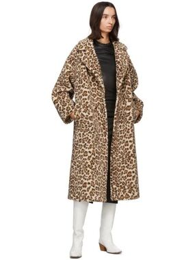 Stand Studio Beige Leopard Maria Coat